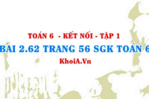 Bài 2.62 trang 56 SGK Toán 6 tập 1 Kết nối tri thức